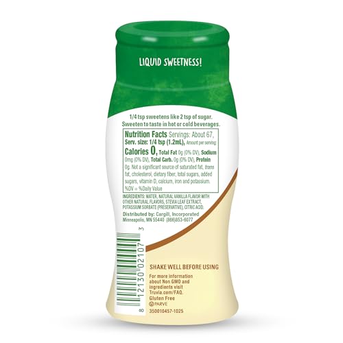 Truvia bottle on a kitchen counter ready for use