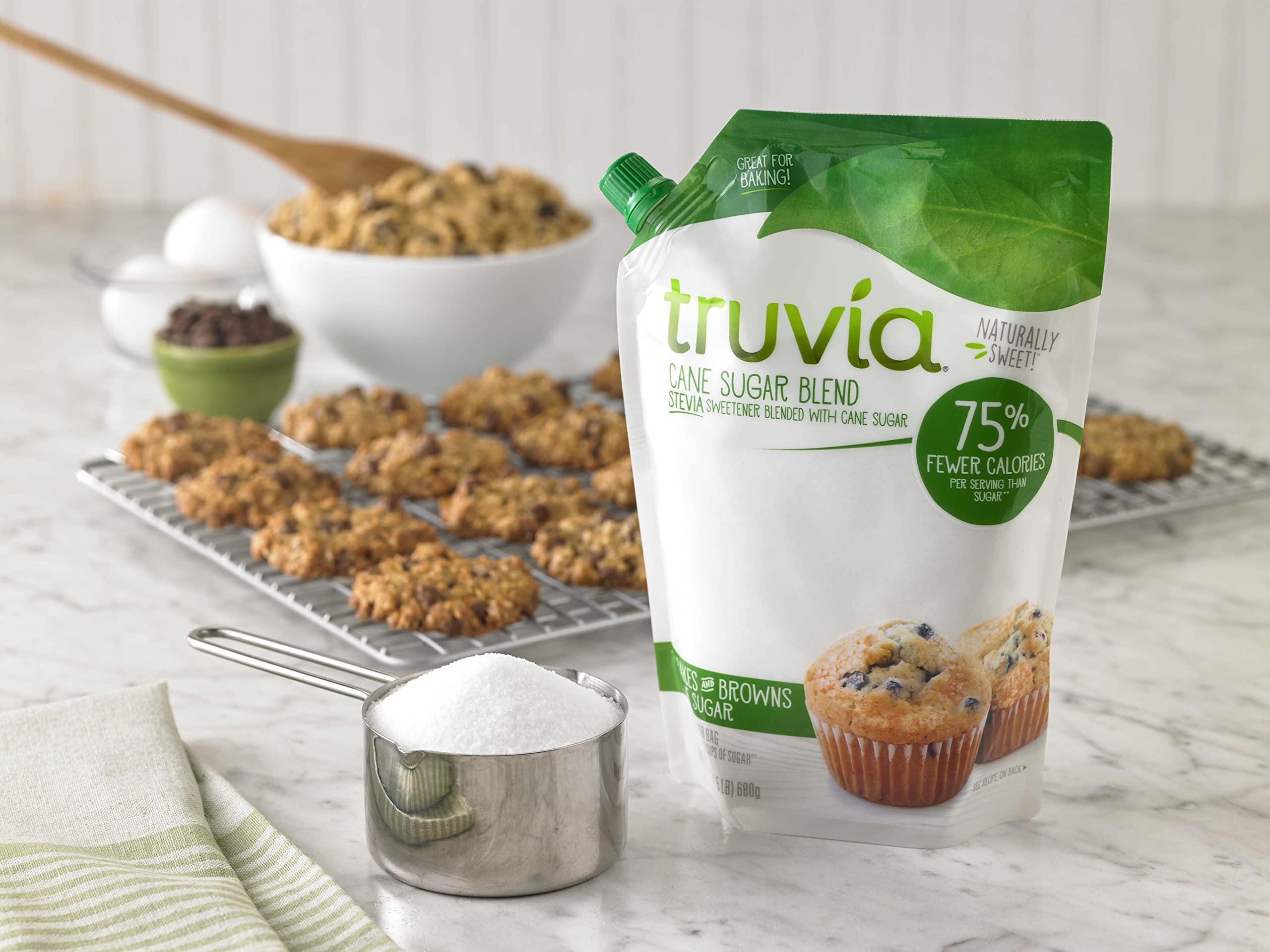 Baking-ready Truvia Cane Sugar Blend for browning and flavor balance