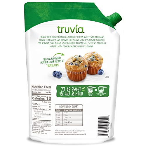 Crystalline texture of Truvia Cane Sugar Blend in close-up