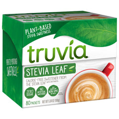 Truvia Original packets on a kitchen counter for quick, calorie-free sweetness