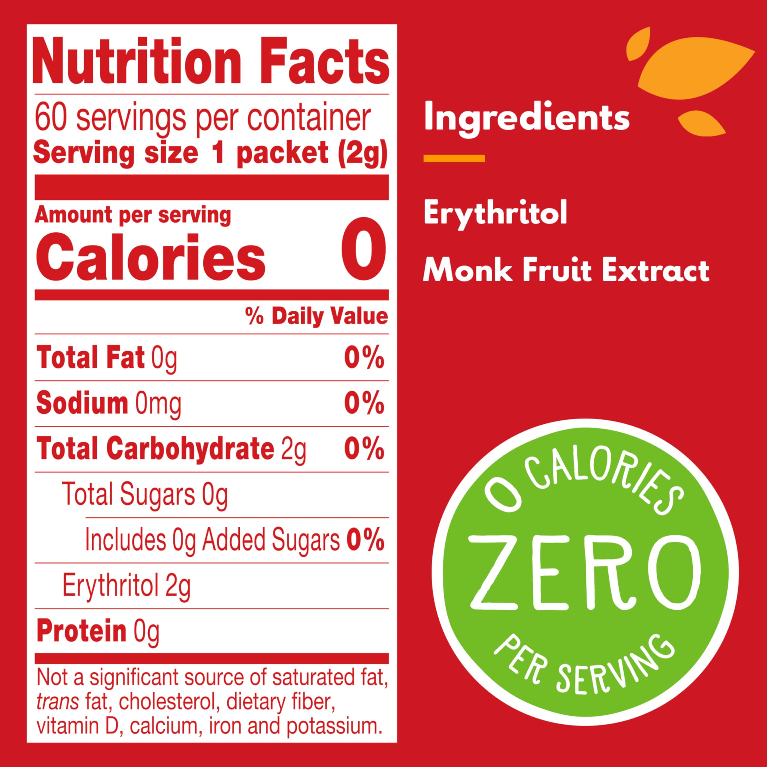 Truvia monkfruit packets in a coffee cup delivering zero-calorie sweetness