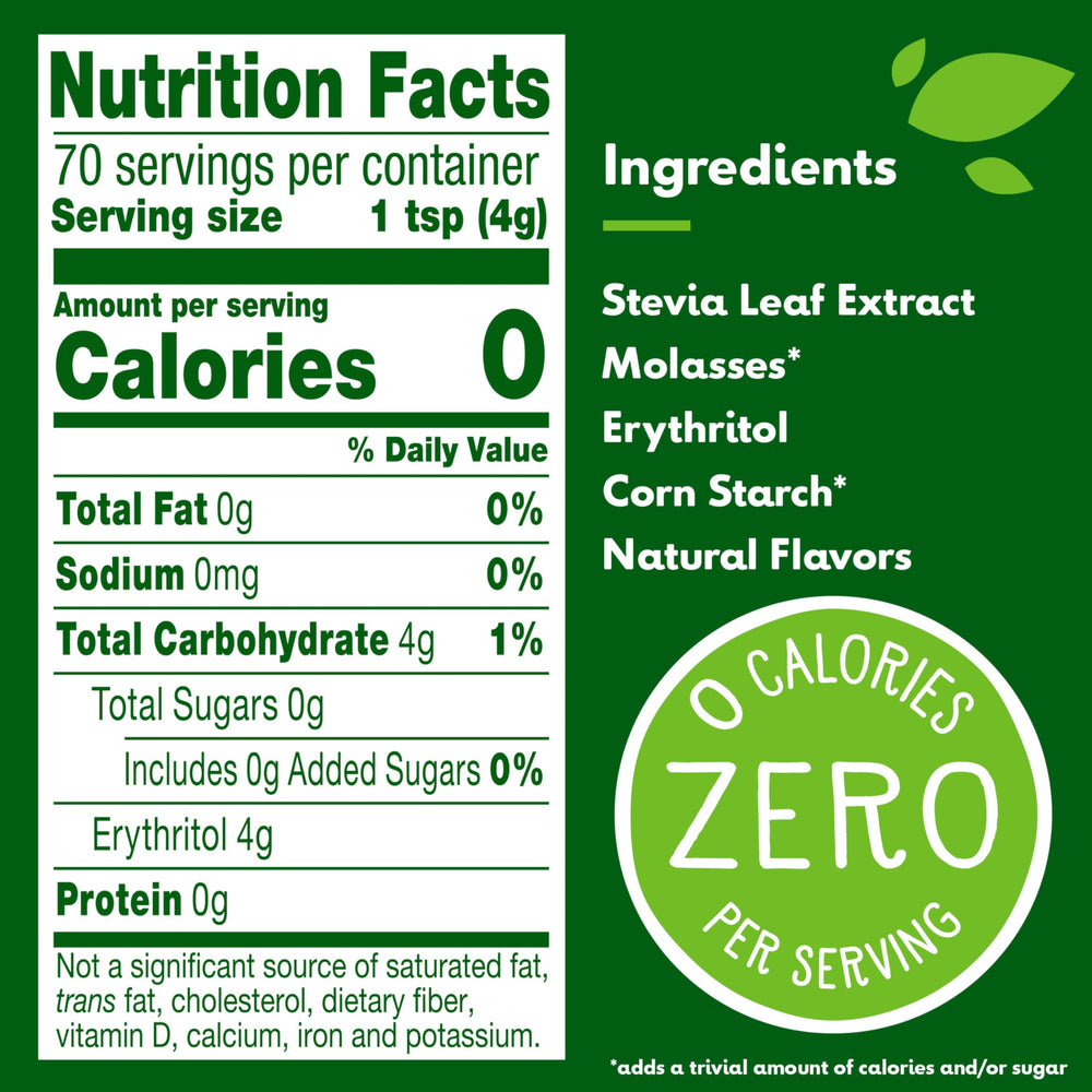 Truvia stevia-erythritol-crystal emphasizes convenient spoonable sweetness.