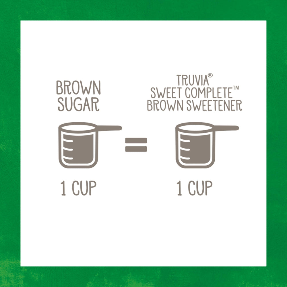 Truvia Sweet Complete Brown used for baking and cookies.