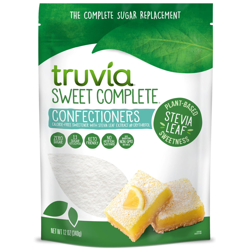 Truvia Sweet Complete Confectioners powder for sugar-free frosting and baking.