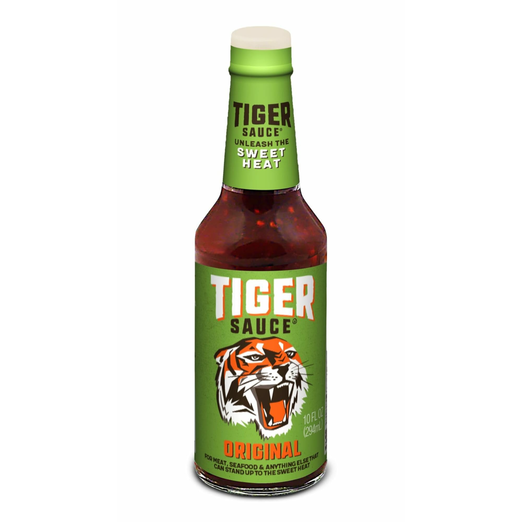 Try Me Tiger Sauce bottle ready for grilling flavor boost