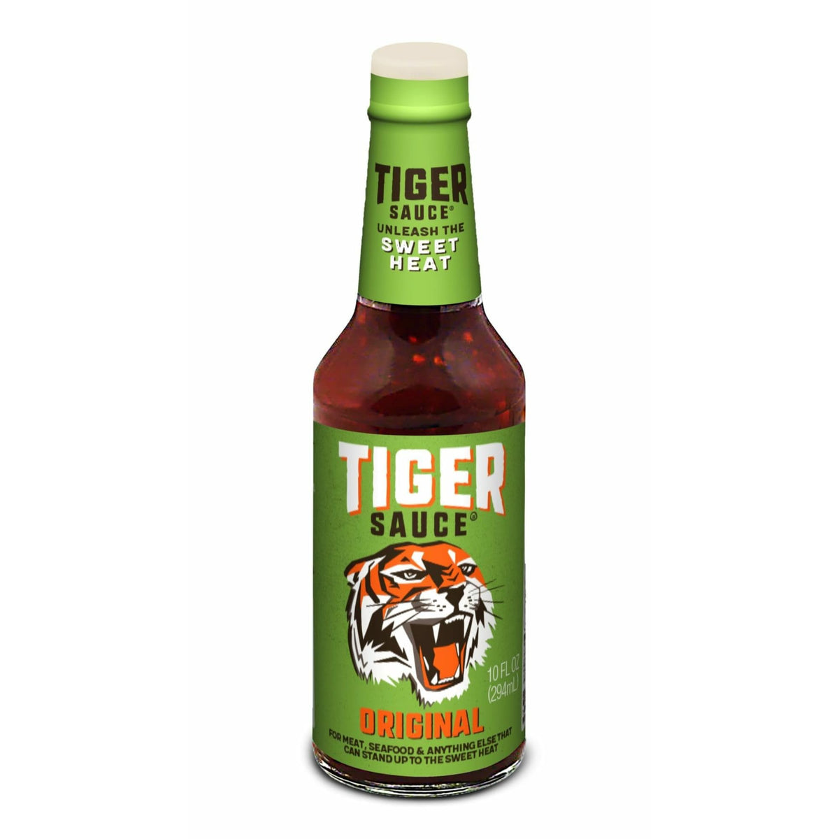 Try Me Tiger Sauce bottle ready for grilling flavor boost