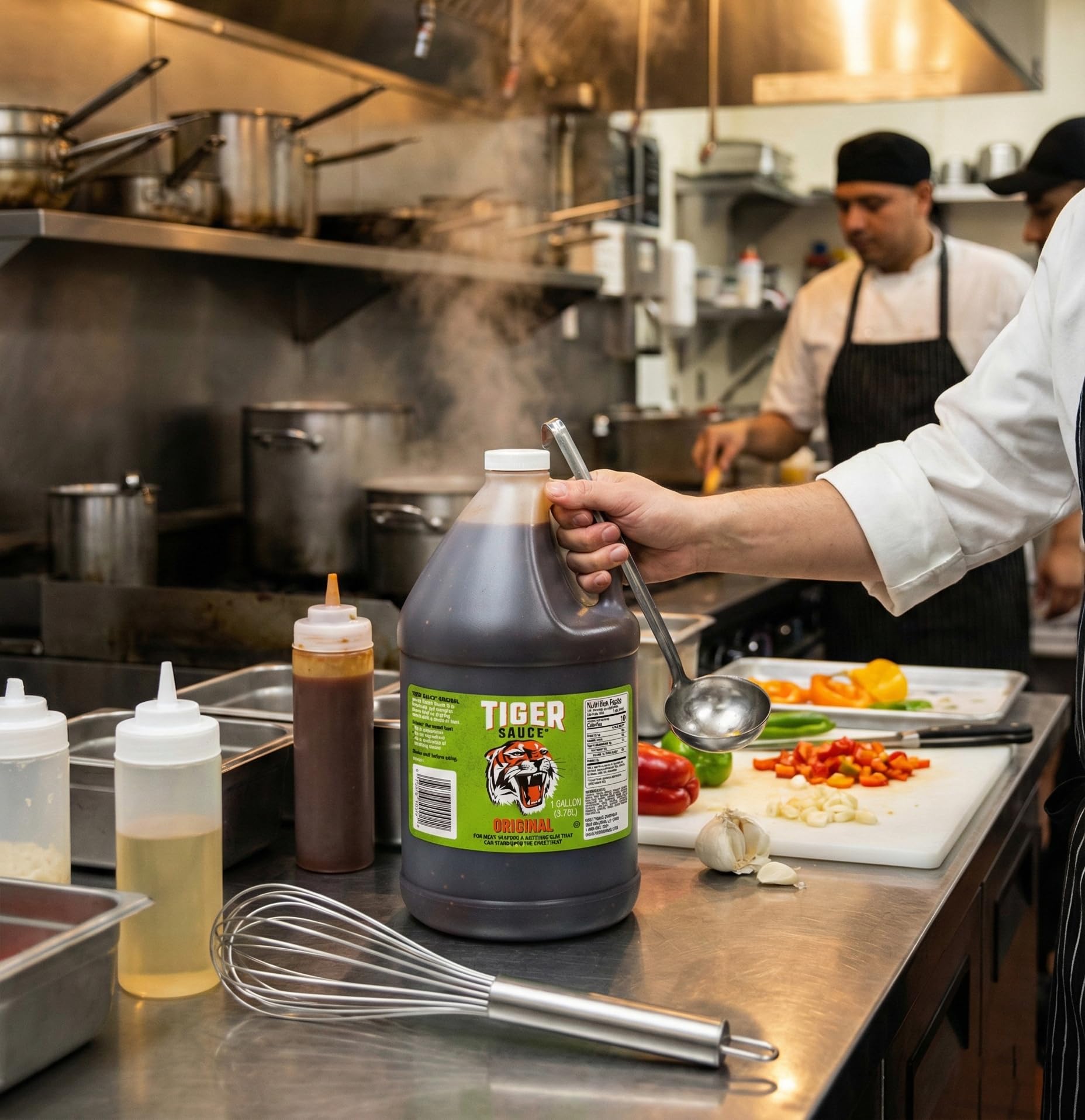 Try Me Tiger Sauce on grilled meat, adding balanced spice.