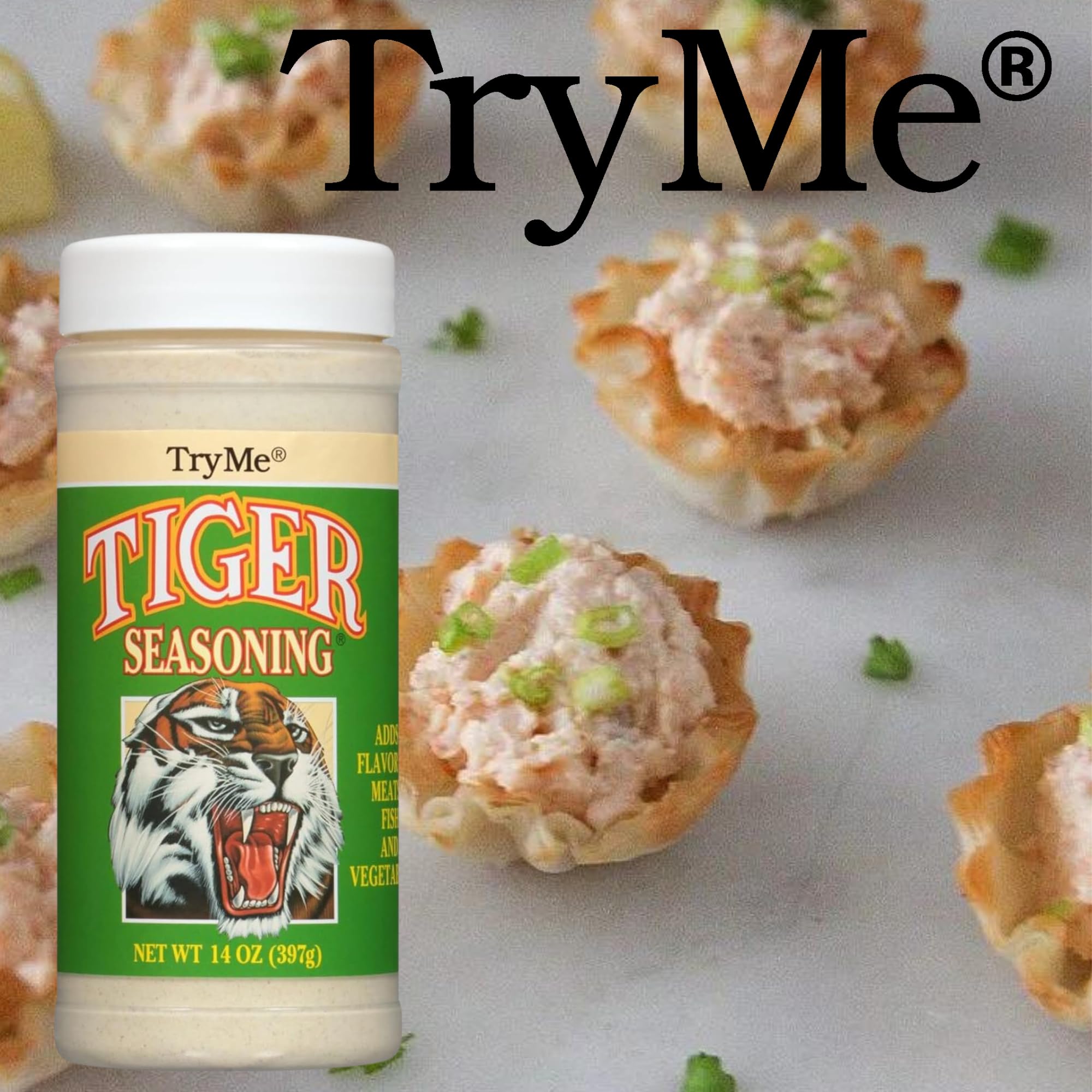 Sprinkling tiger seasoning on steak for a quick, flavorful finish.