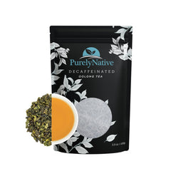 TRYVERA decaf oolong tea leaves reveal premium aroma for soothing brews.
