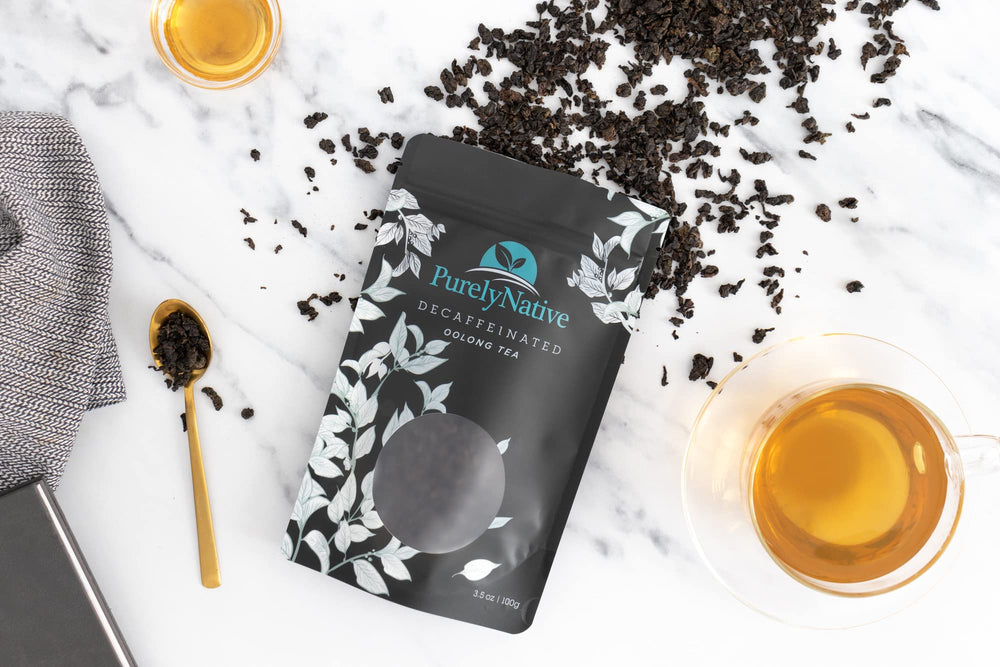 TRYVERA hot brew setup delivers a smooth, caffeine-free oolong experience.