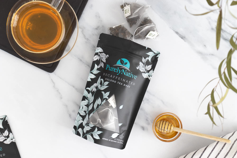 TRYVERA oolong tea triangles steep for a fragrant, full-bodied aroma