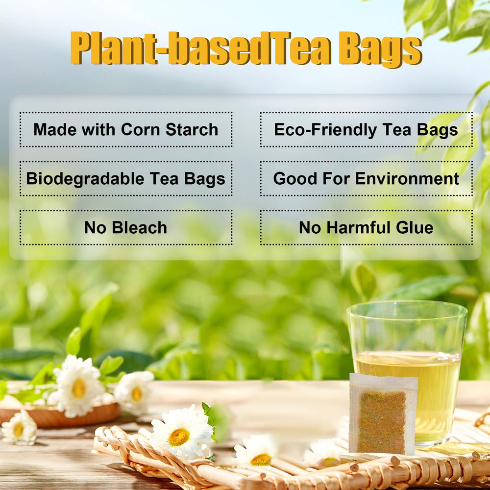 Tsoneoo natural corn-fiber tea bags are eco-friendly and convenient