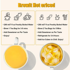 Tsoneoo steeping a hot cup of turmeric-ginger-cinnamon tea for flavor