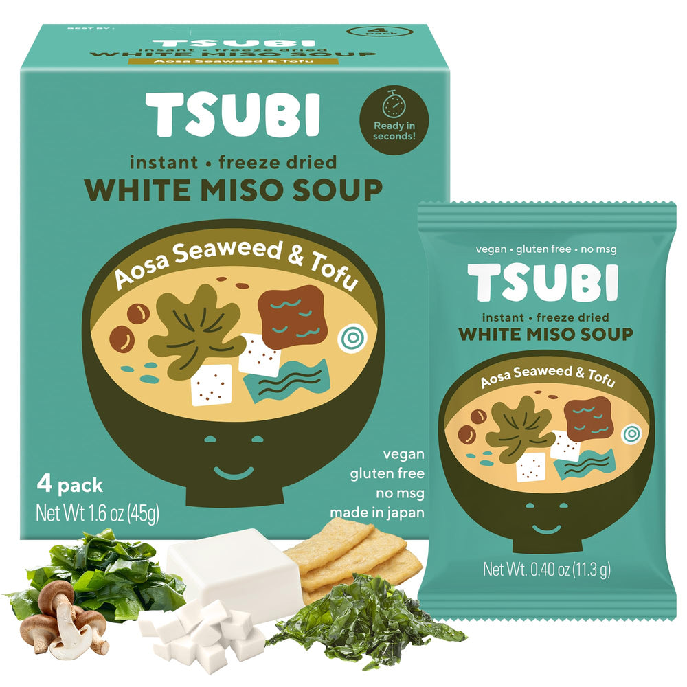 Tsubi Soup freeze-dried miso packets box front for quick meals