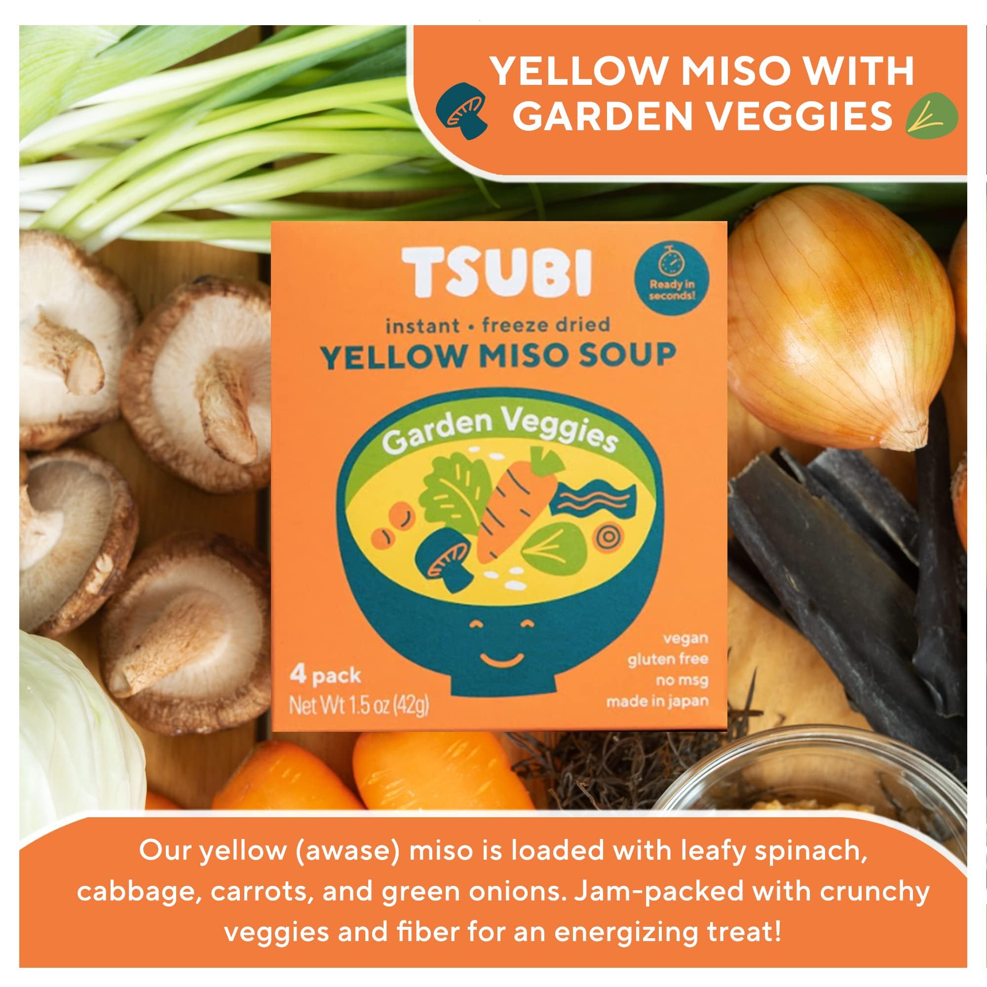 Tsubi Soup MSG-free plant-based miso for a simple, healthy meal option.