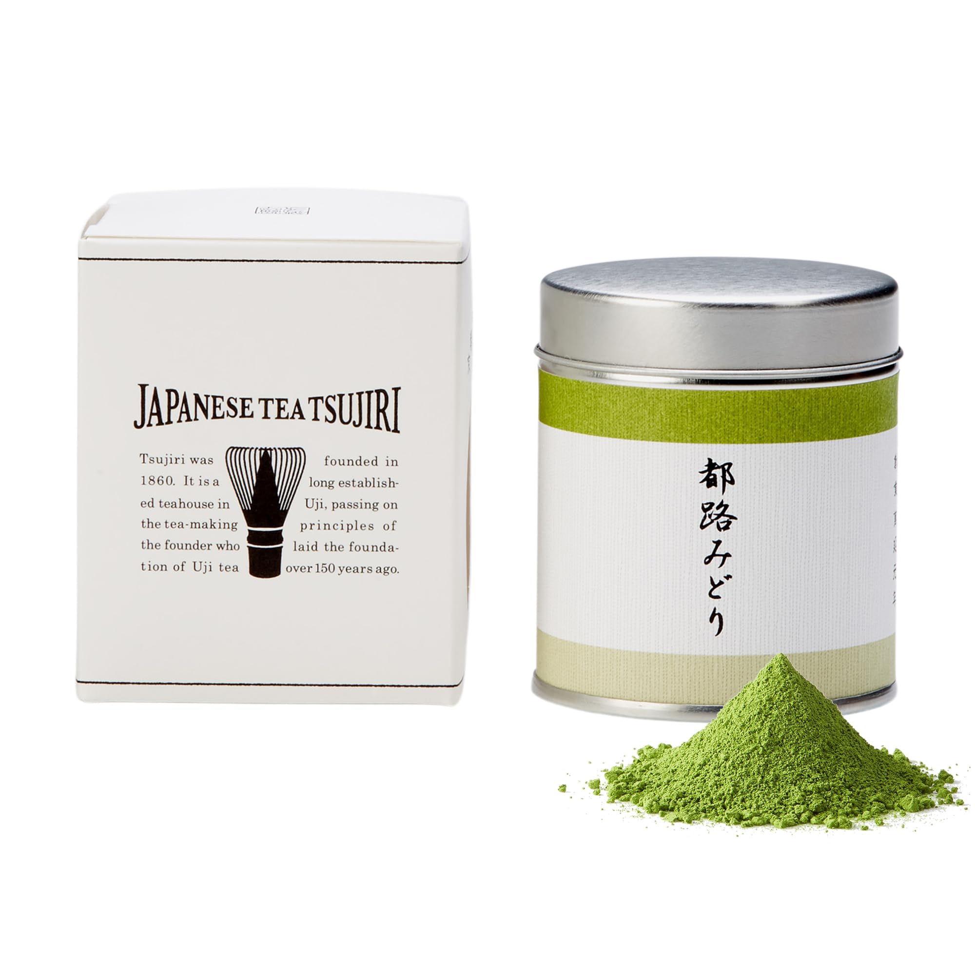 TSUJIRI Matcha packaging highlights premium quality, ideal for gifting and home display.