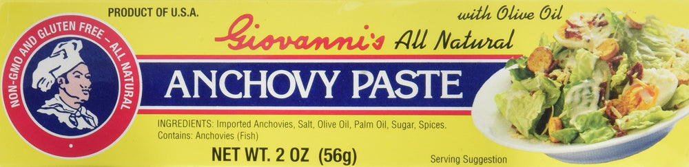 TUKIMA Giovannis Anchovy Paste jar enhances sauces with savory depth.