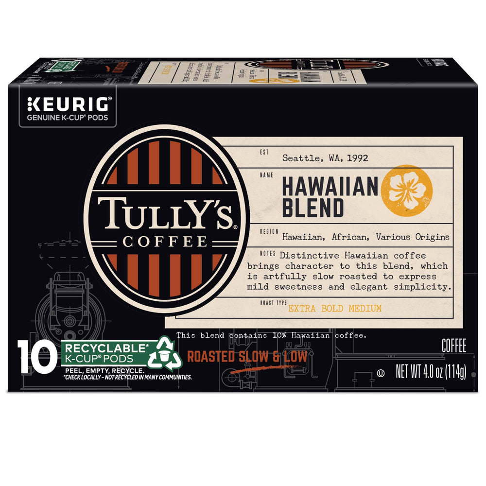 Hawaiian beans blend emphasizes tropical aroma in Tully's K-Cup pods.