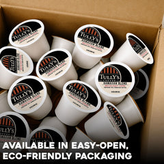 Tully's Hawaiian Blend pod on surface for convenient, single-serve brewing.