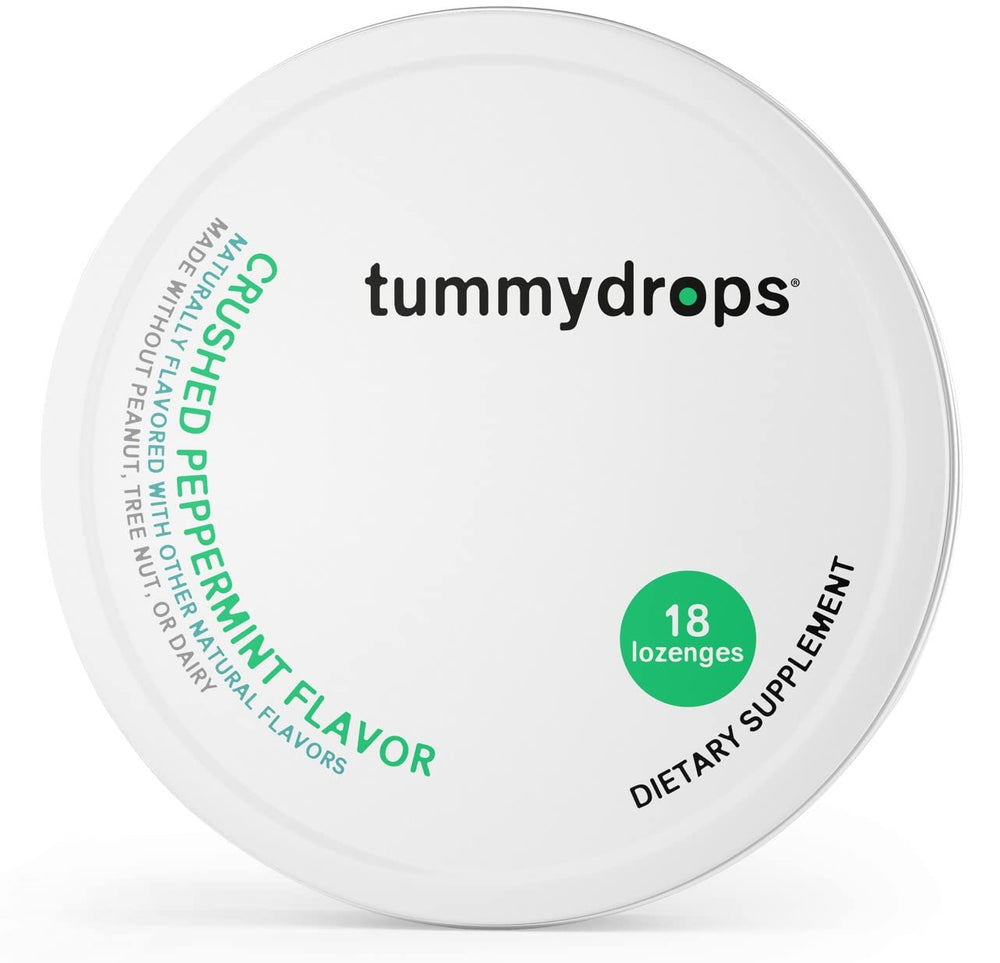 Tummydrops peppermint oil close-up highlights bold flavor.