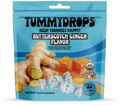 Tummydrops butterscotch ginger lozenge pack for on the go digestive support
