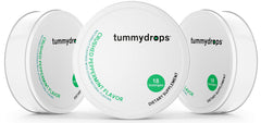 Tummydrops fresh crushed peppermint tin open with drops for on-the-go flavor.