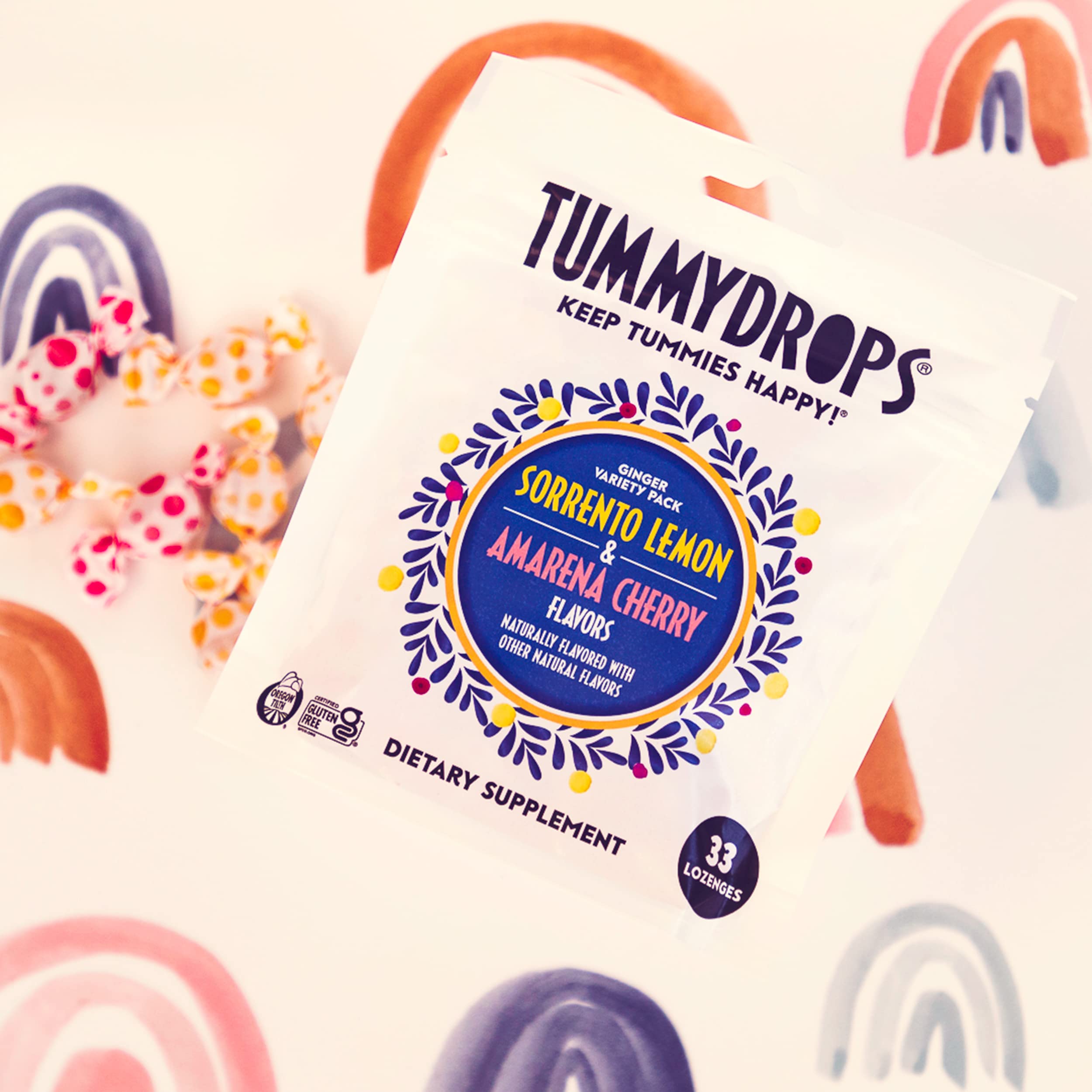 Tummydrops Ginger Italy Inspired Variety Pack organic ingredients seal validates organic origin