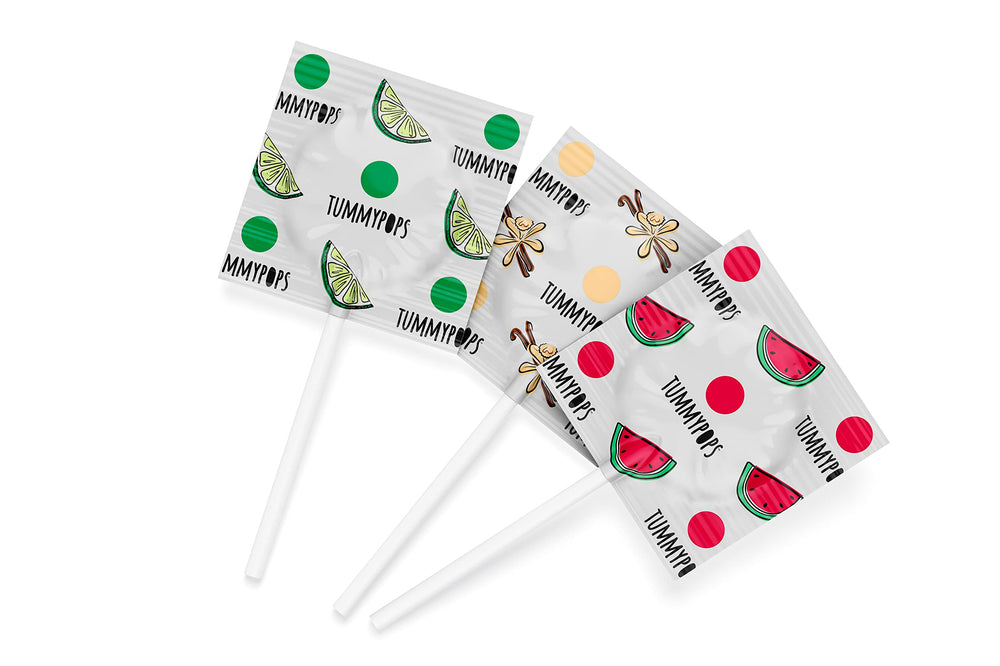 Tummypops Lime Peppermint close-up with bright citrus mint note.