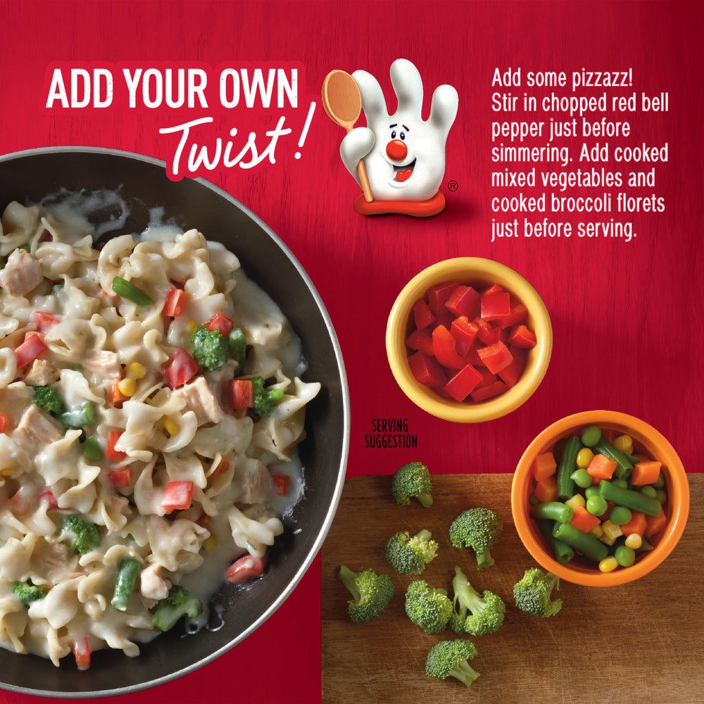 Add-on vegetables idea: chopped peppers or broccoli to boost color.