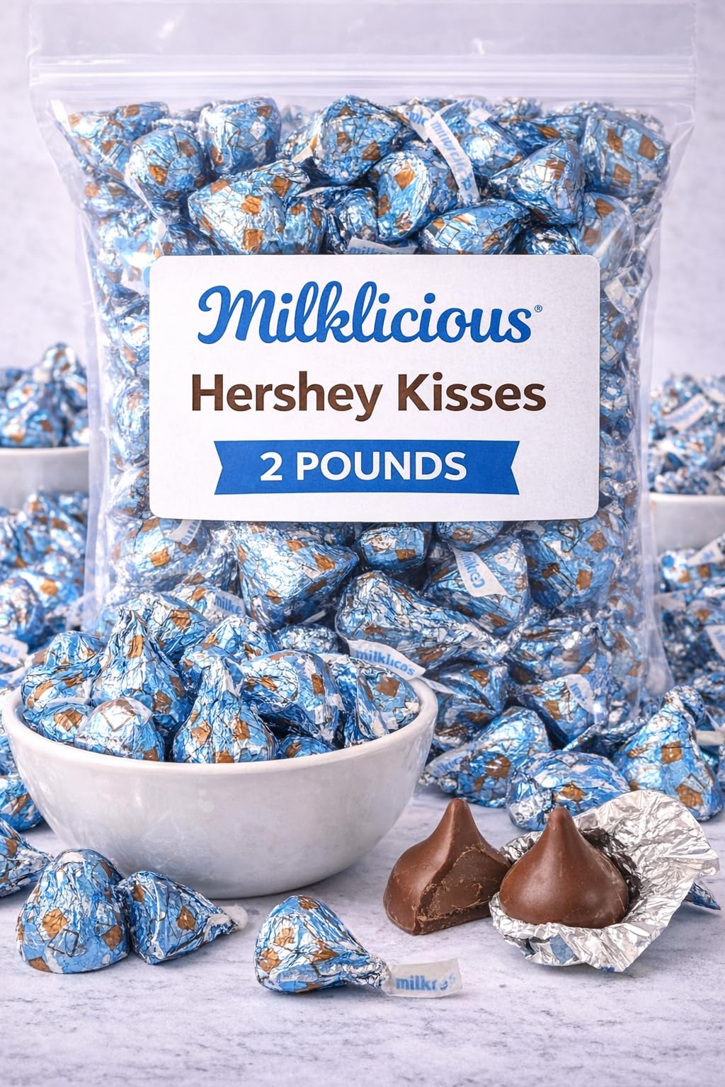 Tundras Chocolate Kisses Milklicious served at party dessert table.