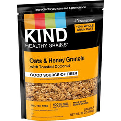 Tundras Granola five grains in a bowl, showcasing a crunchy snack option.