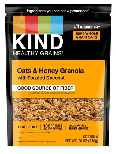 Tundras Granola in a resealable bag with oats and honey, ideal for on-the-go snacking.