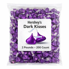 Tundras HersheyPurple KISSES Special Dark bulk 2lb with purple foil for sharing treats.