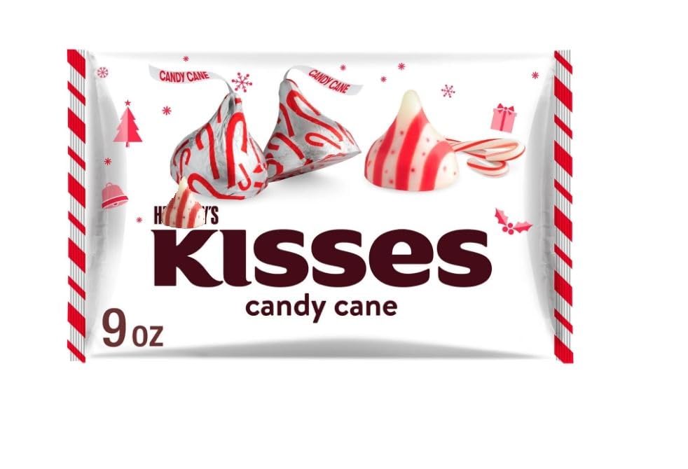 Tundras KissesCandy Cane Kiss in festive foil packaging for stocking stuffers and gifts.
