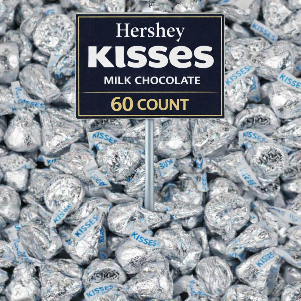 Tundras Kisses milk chocolate in silver foil wrap packaging, ideal for celebrations.