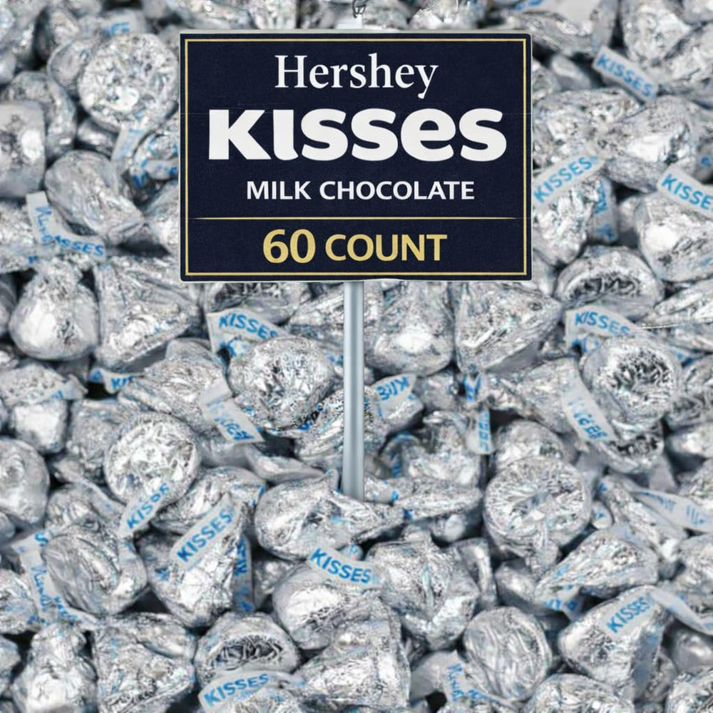 Tundras Kisses milk chocolate in silver foil wrap packaging, ideal for celebrations.