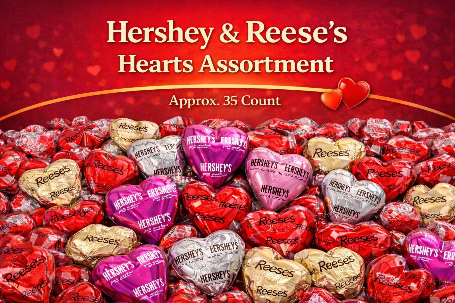 Tundras pink Cookies 'n' Creme hearts in foil, festive crunch with creamy chocolate
