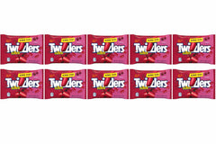 Tundras Twizlers Cherry Nibs candies in bowl, perfect for movie nights.