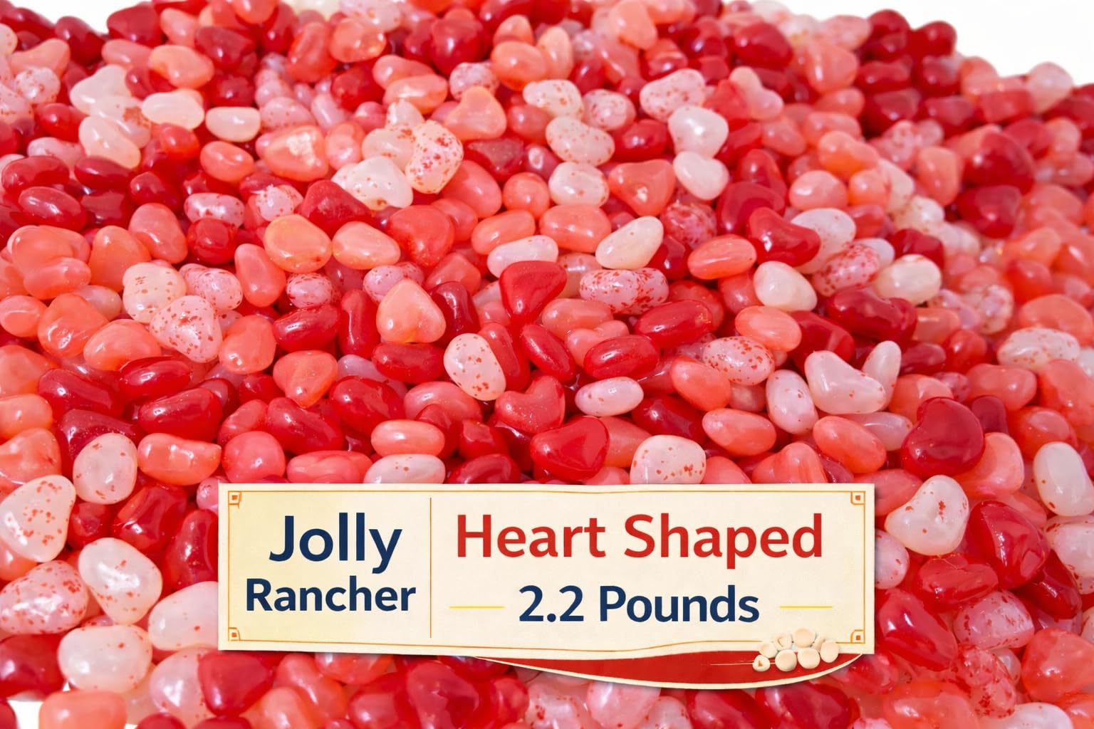 Tundras Valentine’s Day Jelly Hearts watermelon flavor close-up, juicy option for candy bars.