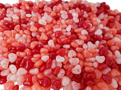 Tundras Valentines heart jelly beans in a 5 lb bulk pack.