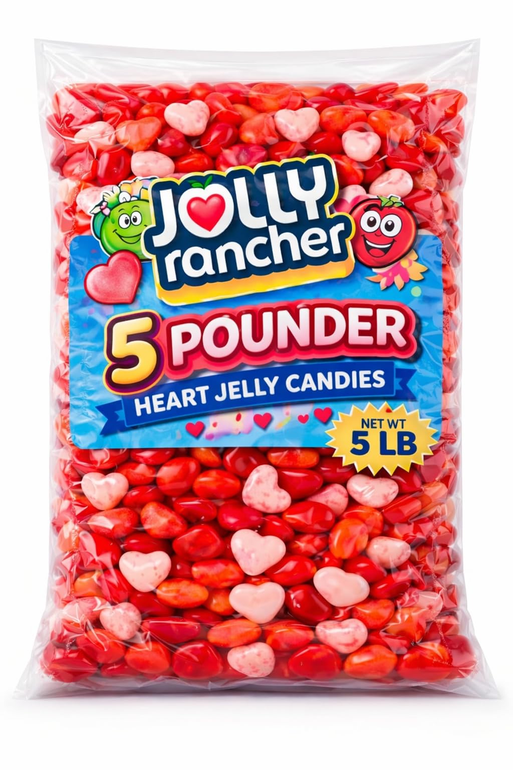 Tundras Valentine’s Day snack with colorful heart candies.