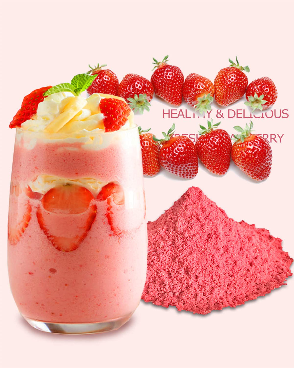 TUOTAI strawberry powder yogurt bowl enriches texture and taste
