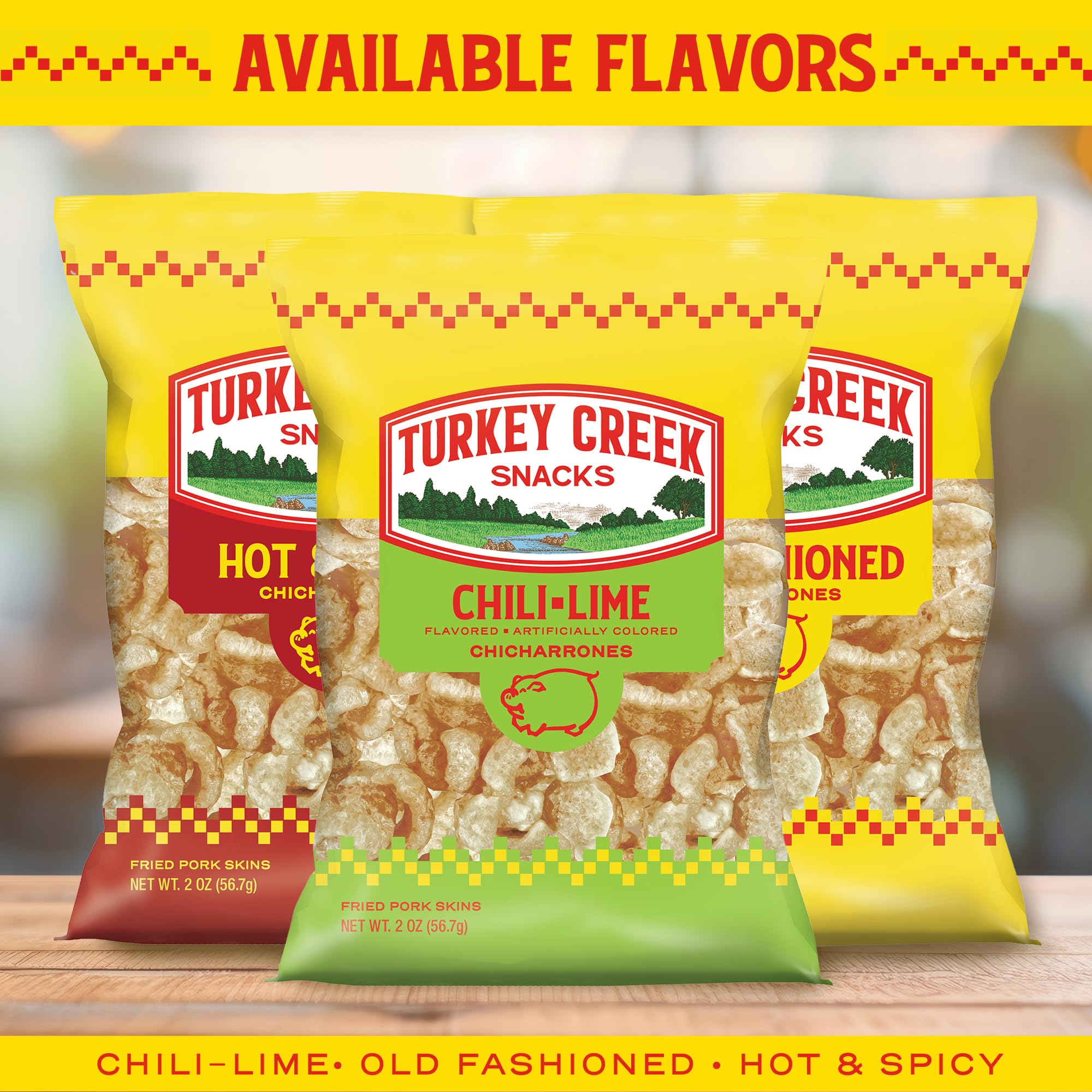 Turkey Creek Chili Lime Chicharrones ingredients list communicates quality.
