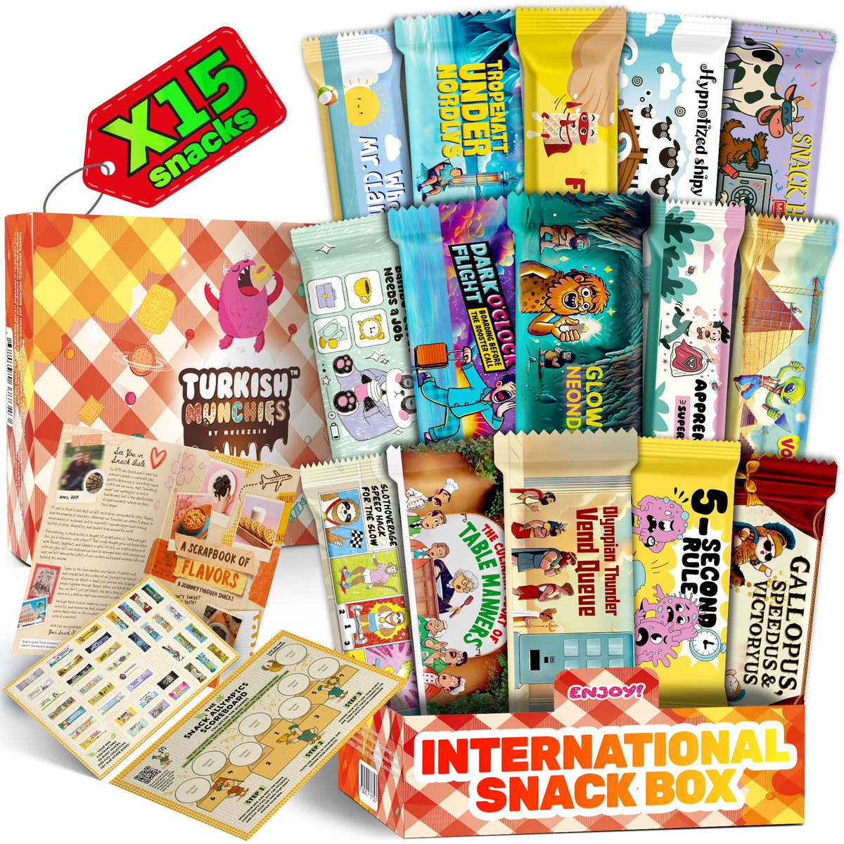 Turkish Munchies unboxing moment with gift-ready packaging.