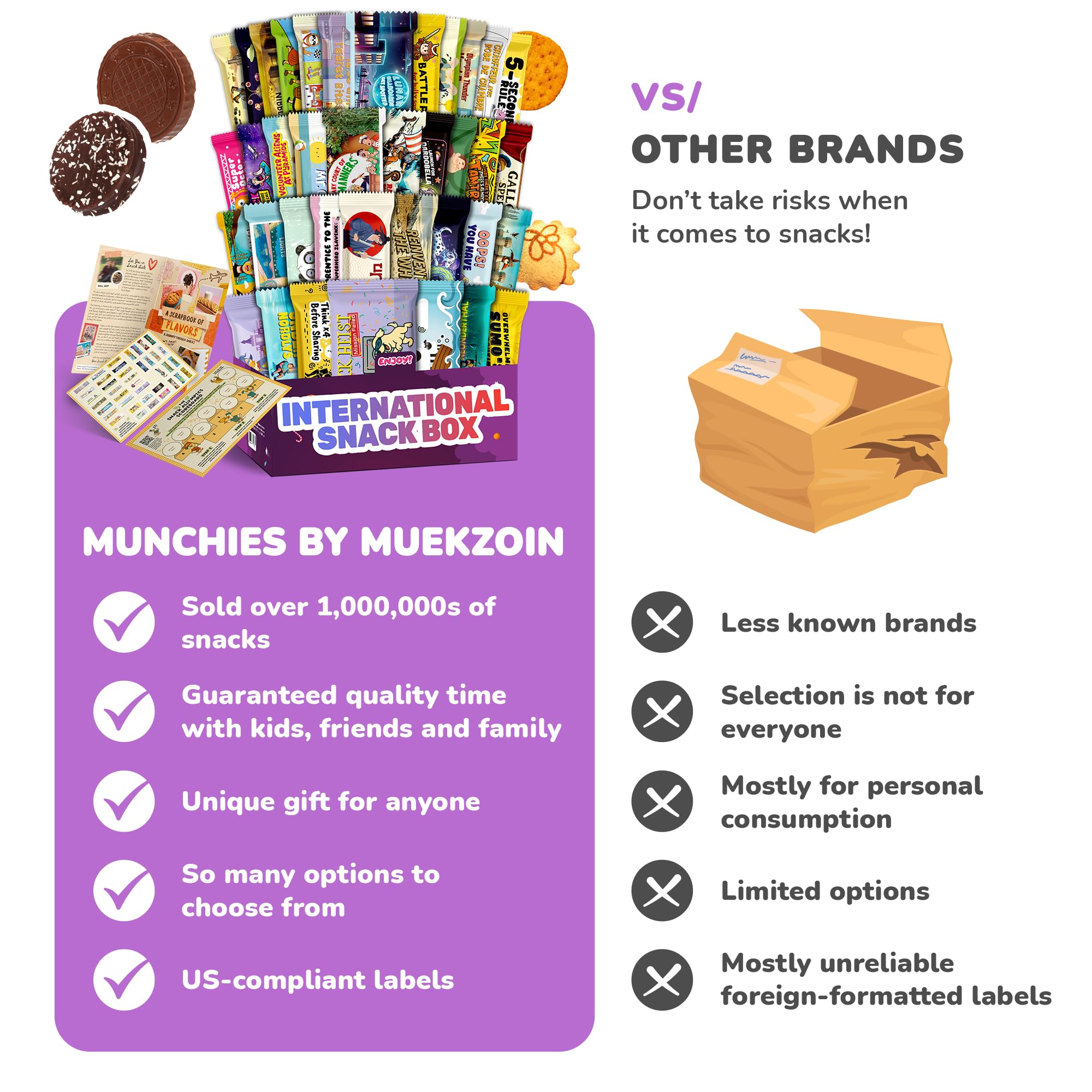 Turkish Munchies snacks in the box demonstrate varied flavors suitable for sharing.