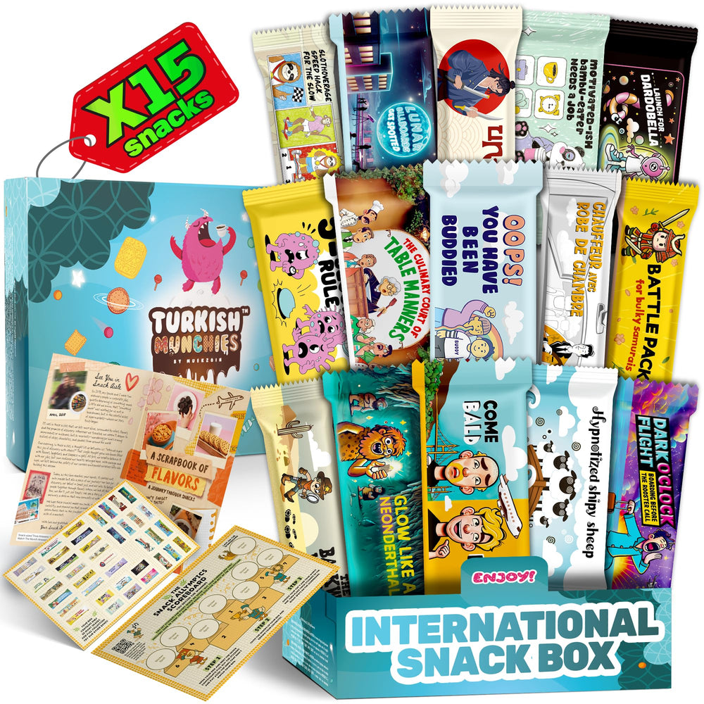 Turkish Munchies Midi Hamper packaging scene, a ready-to-gift treasure for food explorers