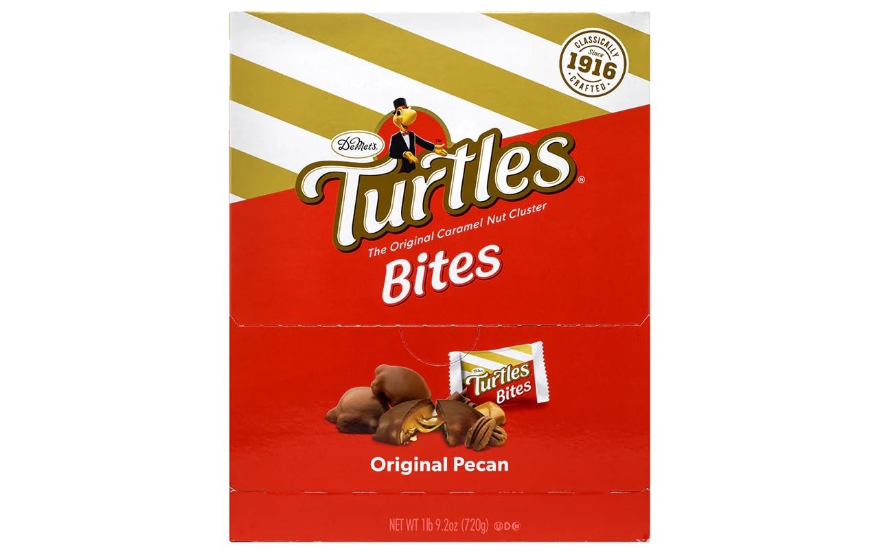 Rich pecans and caramel meet chocolate in each Turtles bite-size treat.