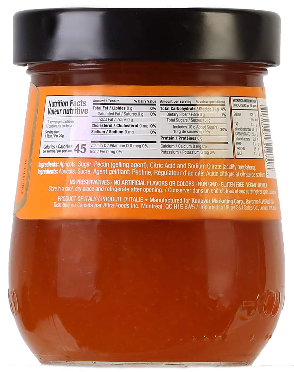 Tuscanini apricot preserves glaze pour, perfect for glazes and desserts.