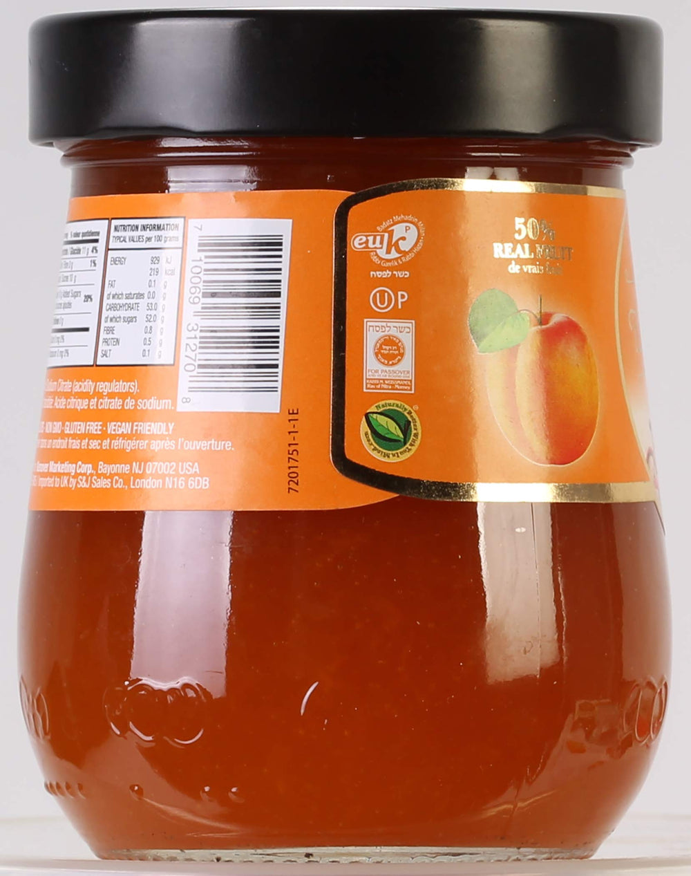 Tuscanini apricot preserves pack of 12, kosher certified and gluten free.