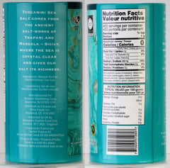Tuscanini coarse sea salt crystals with natural mineral texture for cooking.